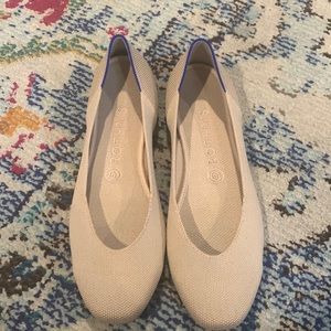 Rothy's The square ecru with  Tortoise Shell Soles size 8.5